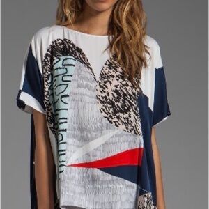 NWT Diane von Furstenberg New Hanky Top Shades and Shadows P will fit up to a XL